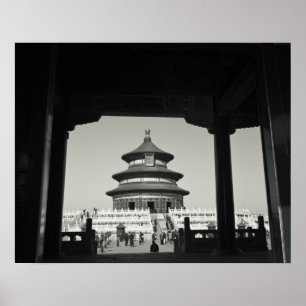 Póster China, Pekín, Distrito Chongwen. Templo de 2