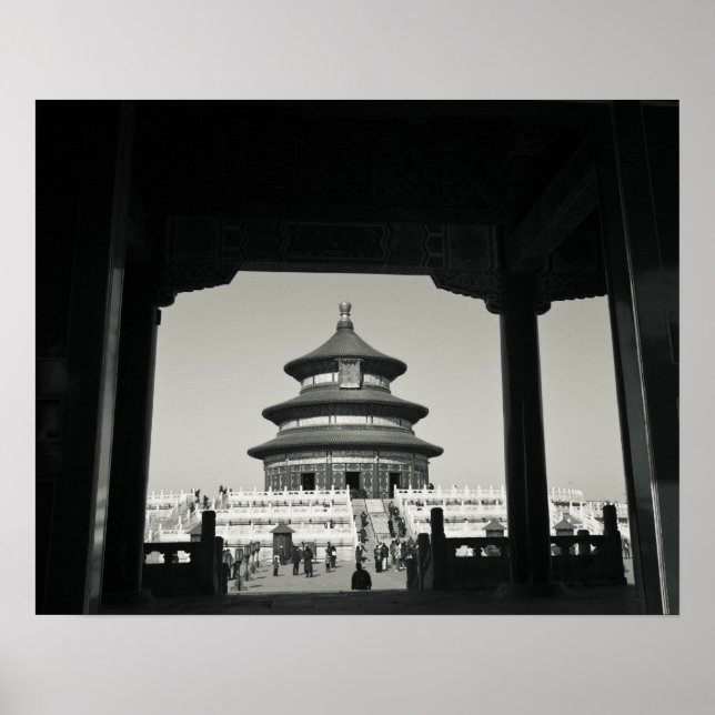 Póster China, Pekín, Distrito Chongwen. Templo de 2 (Frente)