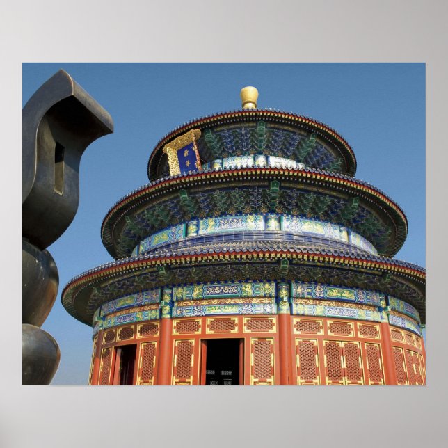 Póster China, Pekín, Templo del Cielo, Urna china en (Frente)