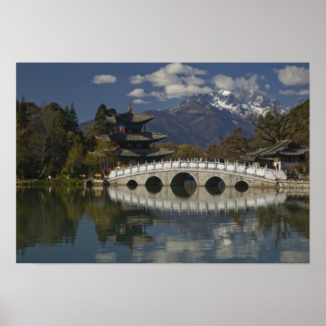 Póster CHINA, provincia de Yunnan, Lijiang. Lijiang Old (Frente)