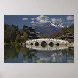 Póster CHINA, Provincia de Yunnan, Lijiang. Lijiang Viejo