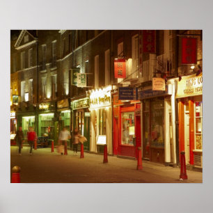 Póster Chinatown, Soho, Londres, Reino Unido