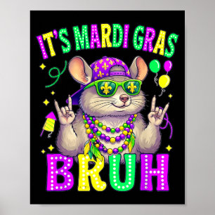 Póster Chinchilla bruh mardi gras niños niñas chicos carn