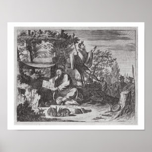 Póster Chinese Holy Men, illustration from a description