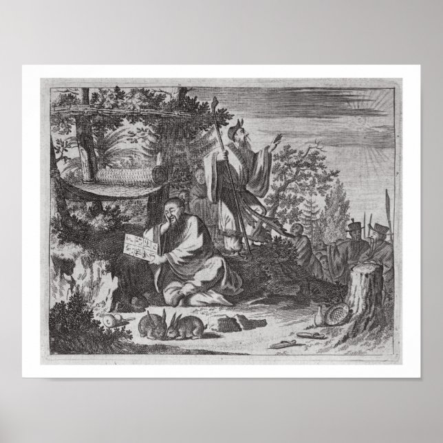 Póster Chinese Holy Men, illustration from a description (Frente)