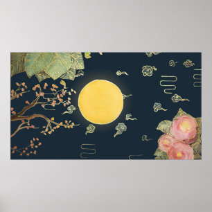 Póster Chinese Mid Autumn Festival Illustration