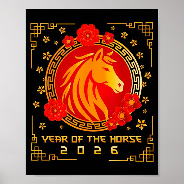 Póster Chinese New Year 2026 Of The Horse Lunar New Year  (Frente)