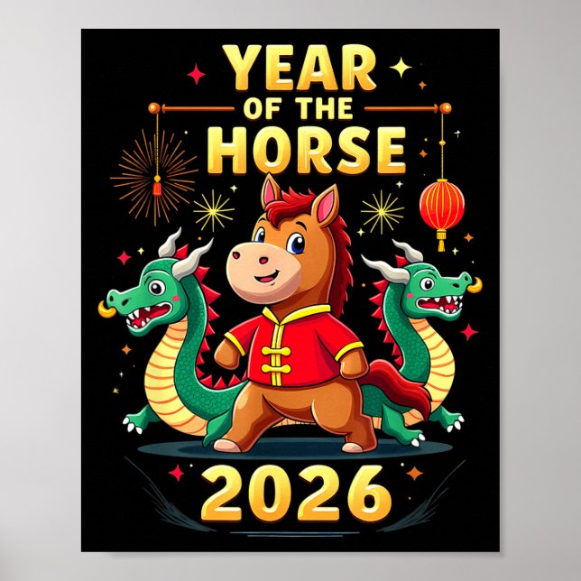 Póster Chinese New Year 2026 Year Of The Horse  (Frente)