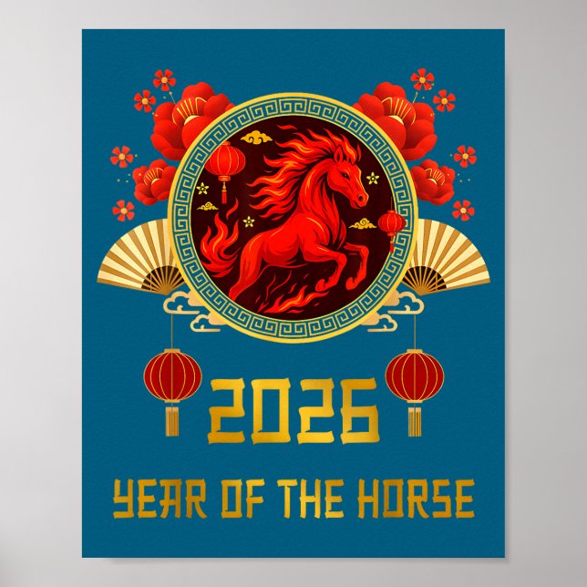 Póster Chinese New Year 2026 Year Of The Horse  (Frente)
