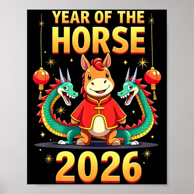 Póster Chinese New Year 2026 Year Of The Horse  (Frente)
