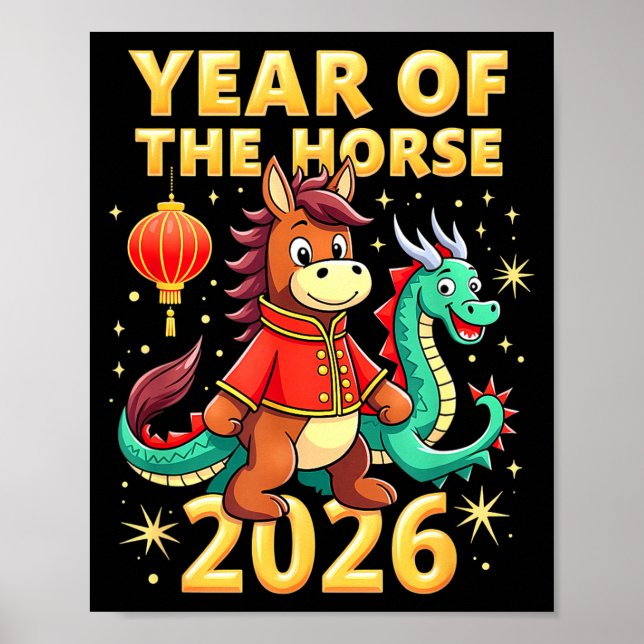 Póster Chinese New Year 2026 Year Of The Horse  (Frente)