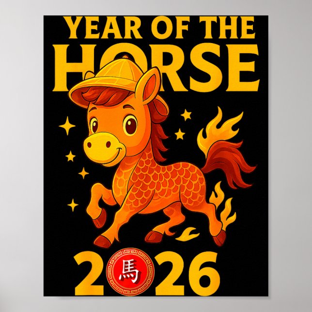 Póster Chinese New Year 2026 Year Of The Horse  (Frente)