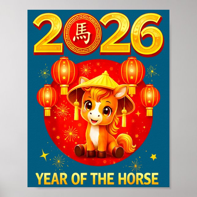 Póster Chinese New Year 2026 Year Of The Horse  (Frente)
