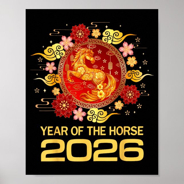 Póster Chinese New Year 2026 Year Of The Horse  (Frente)