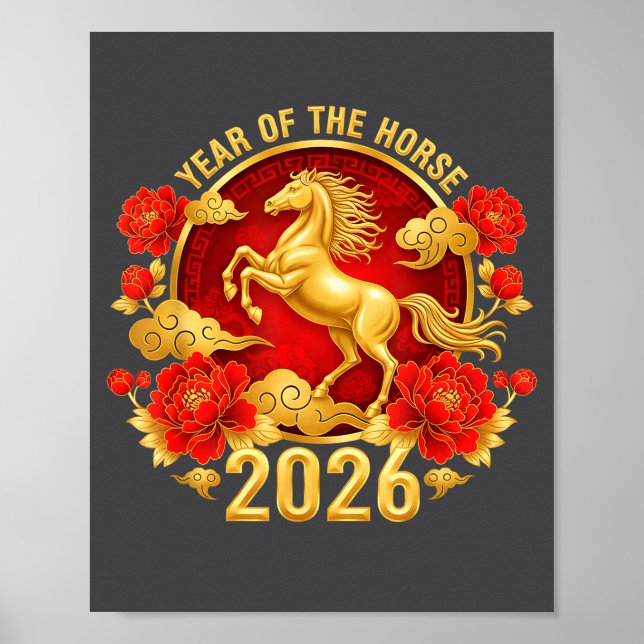 Póster Chinese New Year 2026 Year Of The Horse  (Frente)