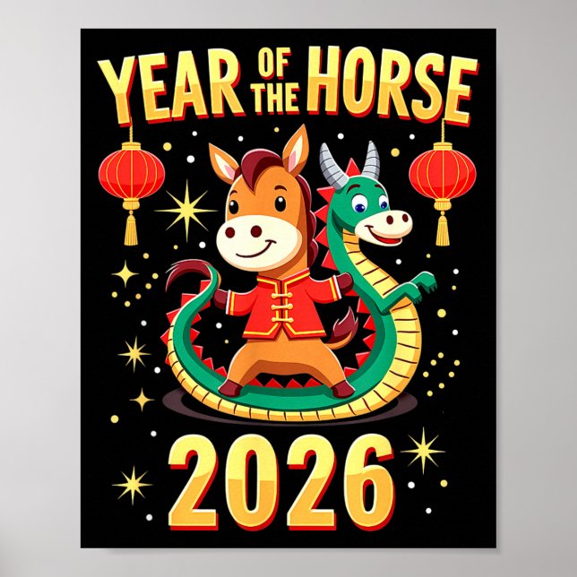 Póster Chinese New Year 2026 Year Of The Horse  (Frente)