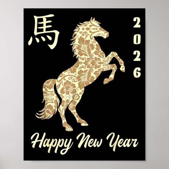 Póster Chinese New Year 2026 Year Of The Horse  (Frente)
