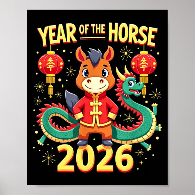 Póster Chinese New Year 2026 Year Of The Horse  (Frente)