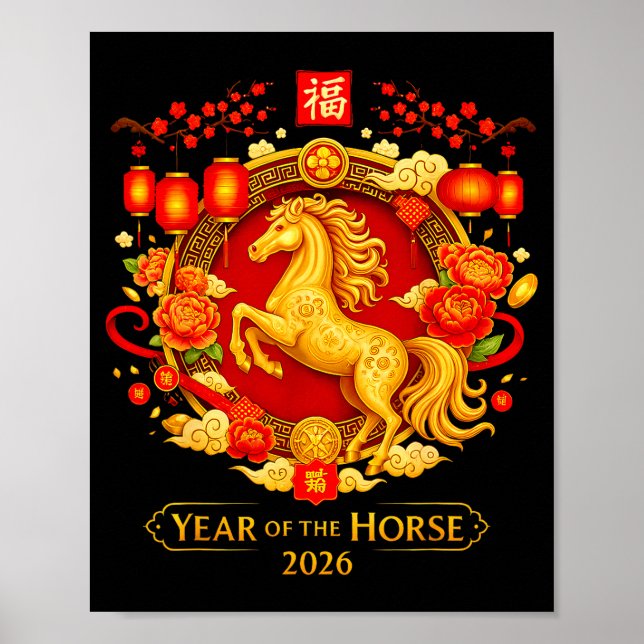 Póster Chinese New Year 2026 Year Of The Horse  (Frente)