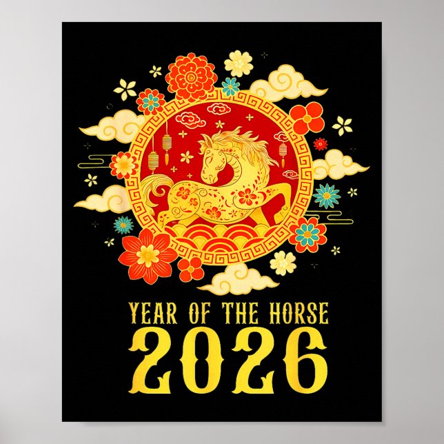 Póster Chinese New Year 2026 Year Of The Horse  (Frente)