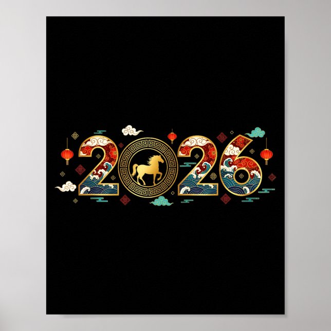 Póster Chinese New Year 2026 Year Of The Horse 9  (Frente)