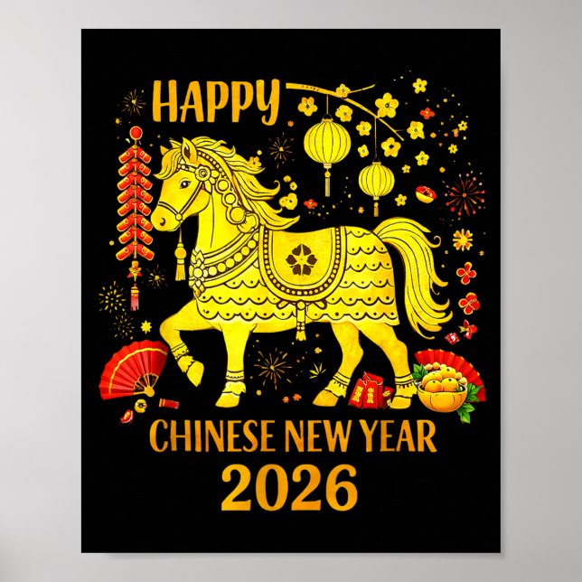 Póster Chinese New Year Clothing Year Of The Horse 2026  (Frente)