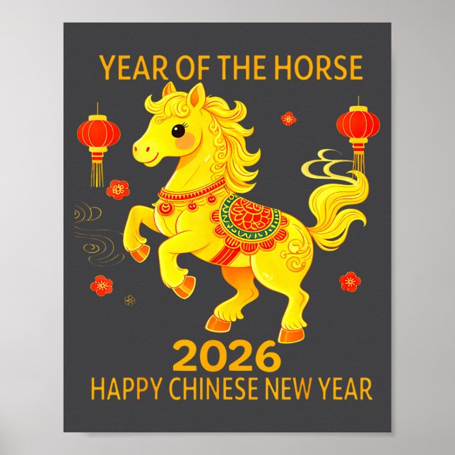 Póster Chinese New Year Clothing Year Of The Horse 2026  (Frente)