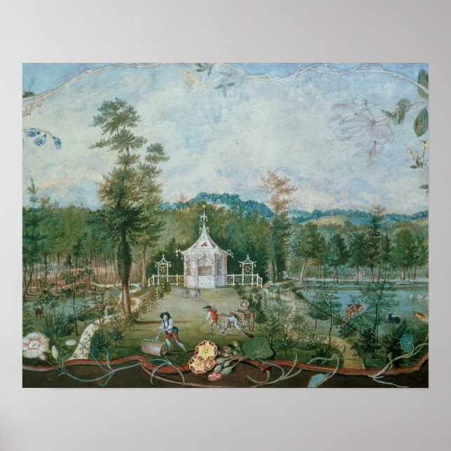 Póster Chinese Pavilion in an English Garden, 18th centur (Frente)
