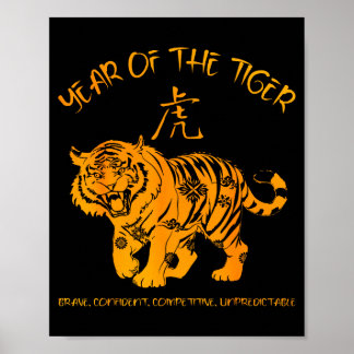 Póster Chinese Zodiac Lunar New Year Astrology Horoscope 