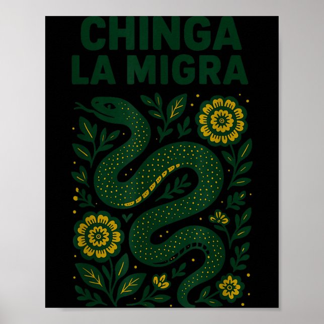 Póster Chinga La Migra Resist Ice  (Frente)