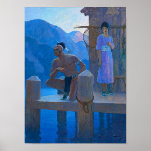 Póster Chingachgook por Newell Convers Wyeth