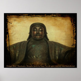 Póster Chinggis Khan, Ulaanbaatar, Mongolia