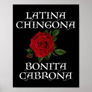 Póster Chingona Bonita Cabrona Hispano Feminista Chicana