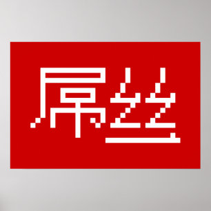 Póster Chino Perdedor / Diaosi 屌丝 Hanzi MEME