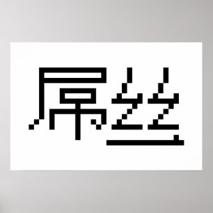 Póster Chino Perdedor / Diaosi 屌丝 Hanzi MEME