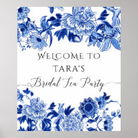 Chinoiserie Blue White Bienvenida Bridal Tea Fiest