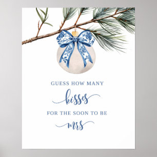 Póster Chinoiserie de invierno adivina cuántos besos de R