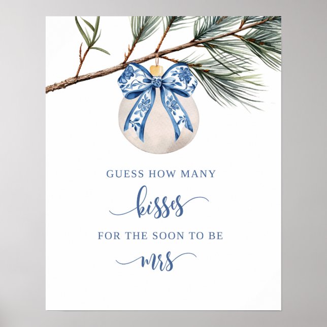 Póster Chinoiserie de invierno adivina cuántos besos de R (Frente)