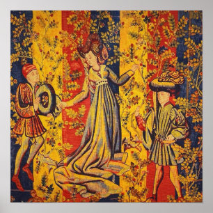Póster Chinoiserie italiana de estilo mediterráneo de col