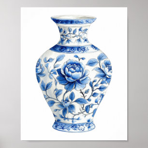Póster Chinoiserie Watercolor Jar
