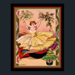 Póster Chiostri Art Deco Navidades Wall Art 11x14<br><div class="desc">Decoren sus paredes con esta Poster de Navidades vintage,  caprichosa,  Art Deco de Sophia Chiostri ca. 1921</div>