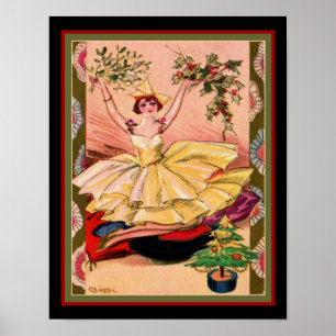 Póster Chiostri Art Deco Navidades Wall Art 11x14