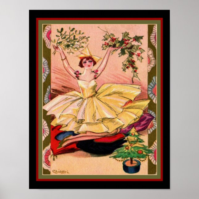 Póster Chiostri Art Deco Navidades Wall Art 11x14 (Frente)