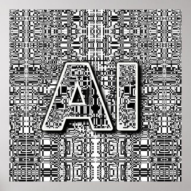 Póster Chip de inteligencia artificial (Frente)