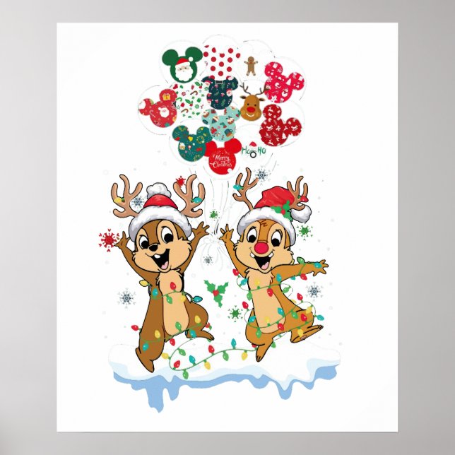 Póster chip y dale navidad (Frente)