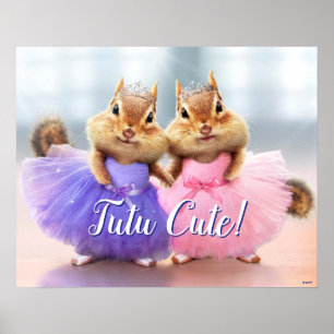 Póster Chipmunk Ballerina Duo