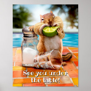 Póster Chipmunk Con Lime