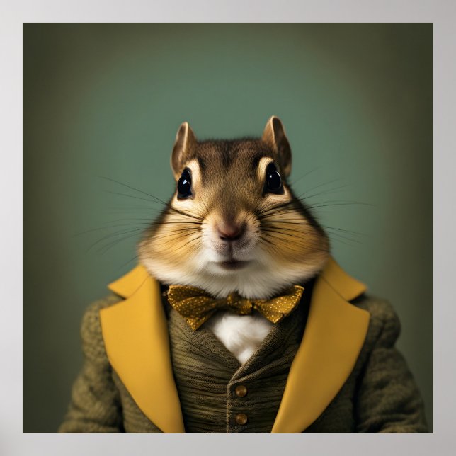 Póster Chipmunk inteligente (Frente)
