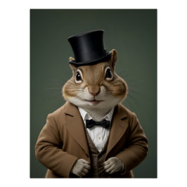 Póster Chipmunk victoriano