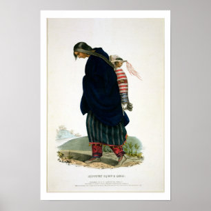 Póster Chippeway Squaw and Child, pub. by F.O.W. Greenoug